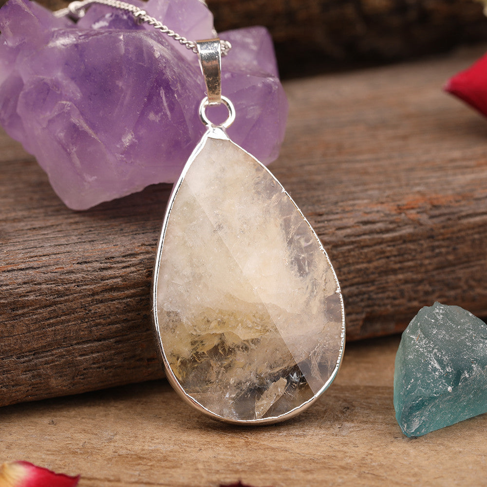 Healing Crystal Waterdrop Pendant | Intention & Clarity