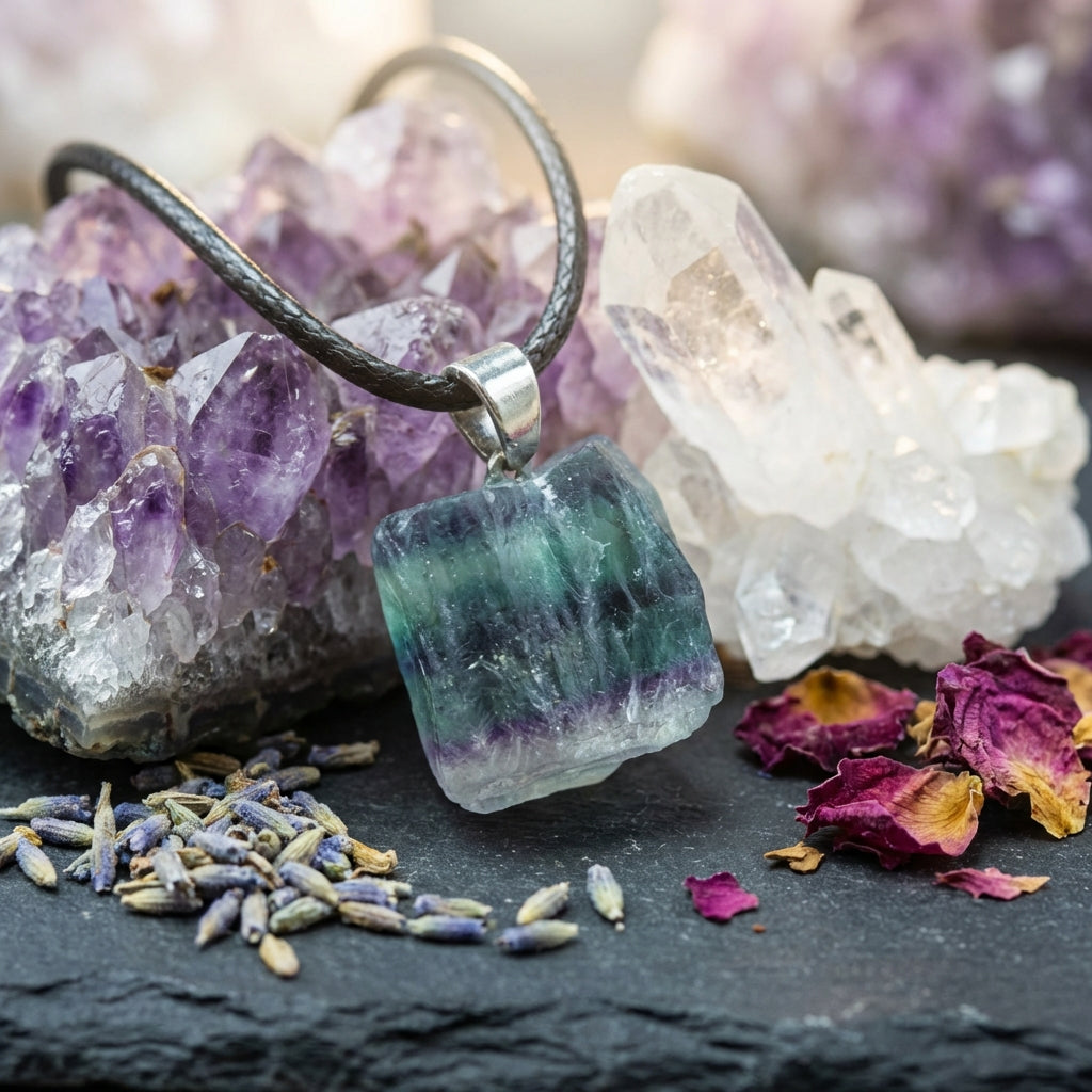 Handcrafted Crystal Tower Necklace - Amethyst, Rose Quartz, Citrine & More