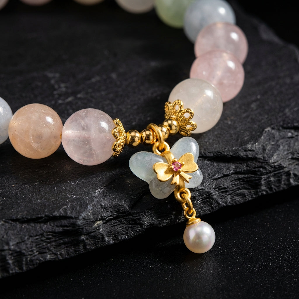 Sacrametal Rose Quartz & Crystal Bracelet: Healing Intentions