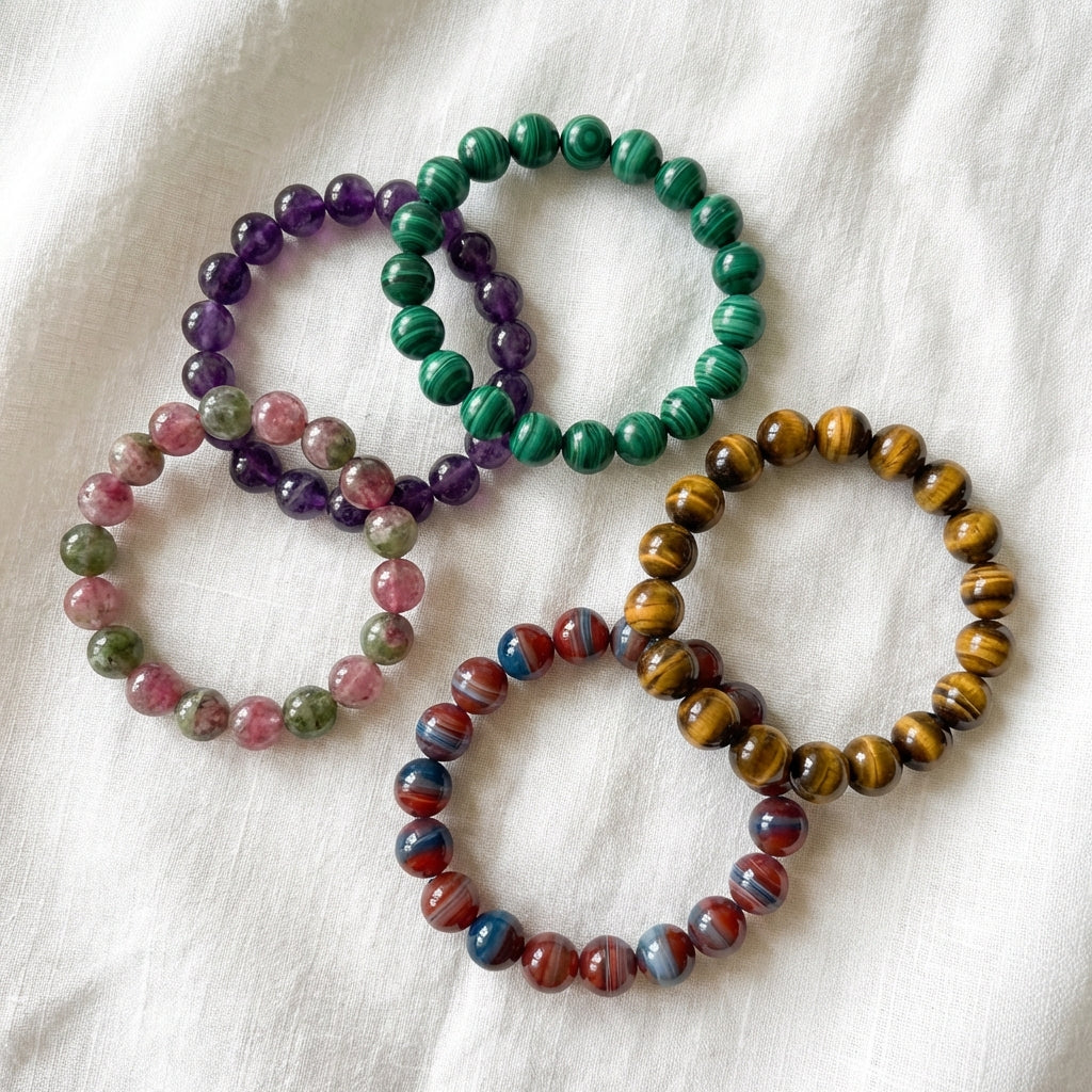 Healing Crystal Beaded Bracelet | Multi-Stone Intention