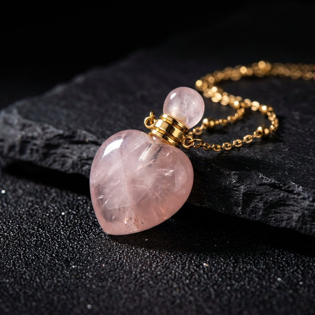 Sacramental Crystal Vial Pendant: Found Intention, Artisan-Handled