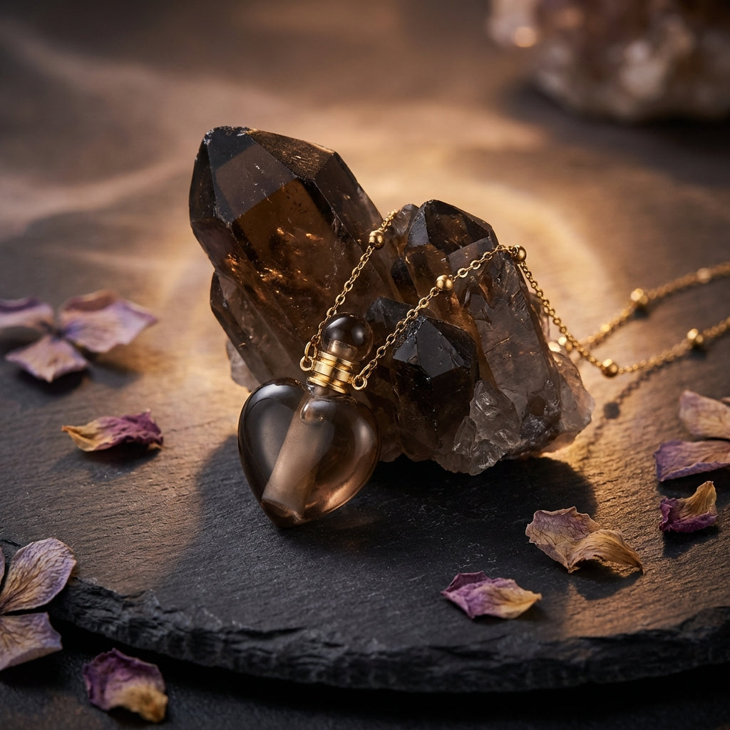 Sacramental Crystal Vial Pendant: Found Intention, Artisan-Handled