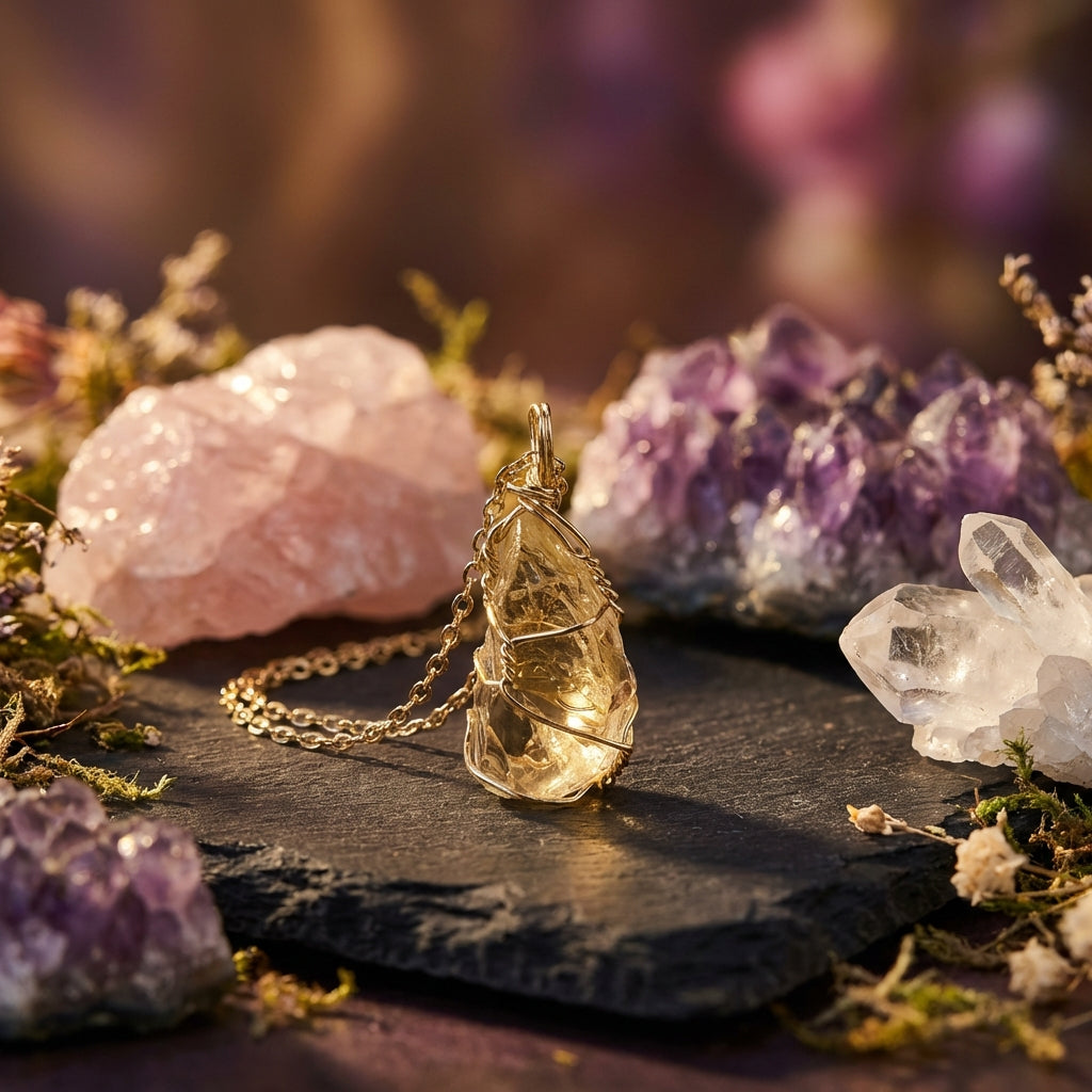 Sacrametal Healing Crystal Pendant: Choose Your Stone