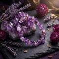Amethyst Rough Stone Healing Crystal Necklace & Bracelet