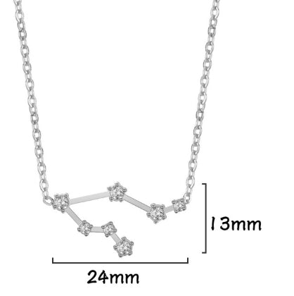 Sacrametal Zodiac Artifact: Steel & Crystal Constellation Necklace