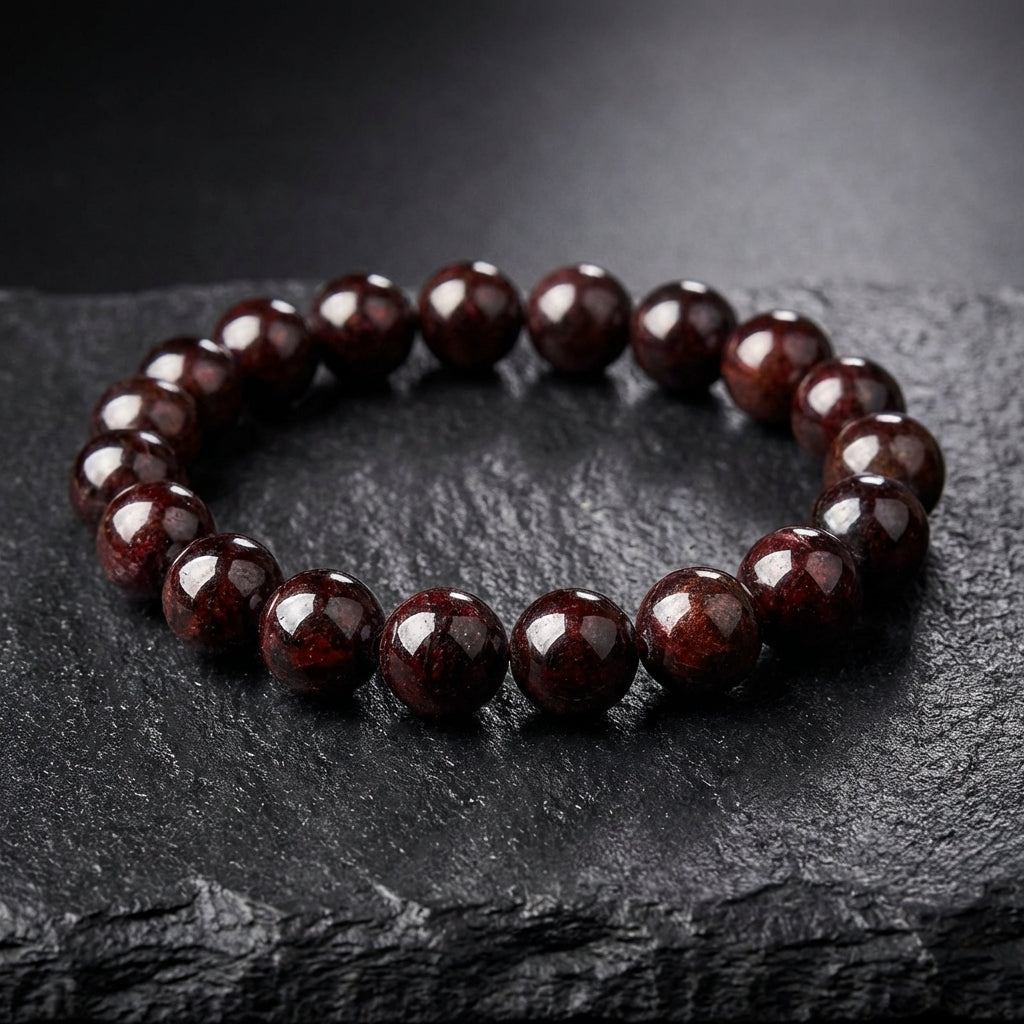 Garnet Healing Crystal Bracelet: Intention Set in Artisan-Handled Fragments