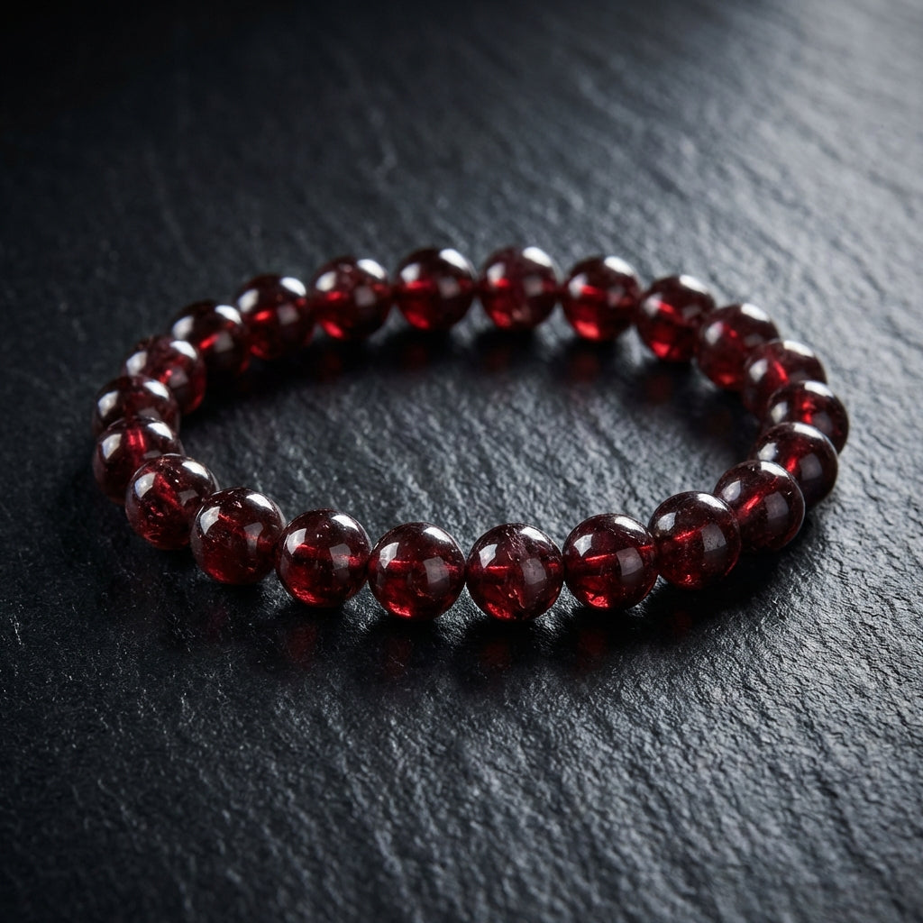 Garnet Healing Crystal Bracelet: Intention Set in Artisan-Handled Fragments