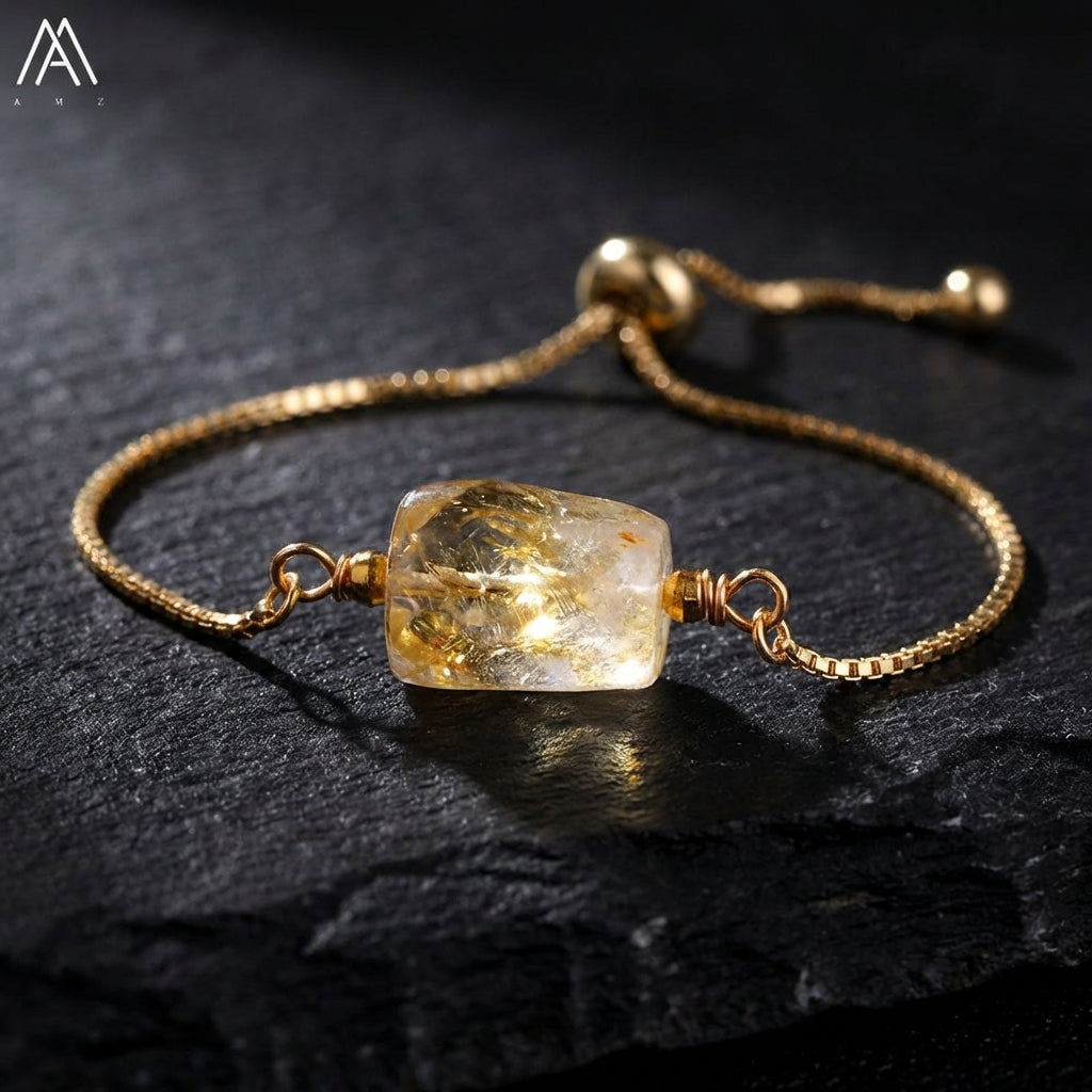 Sacrametal Healing Crystal Bracelet : Minimalist Intention Jewelry