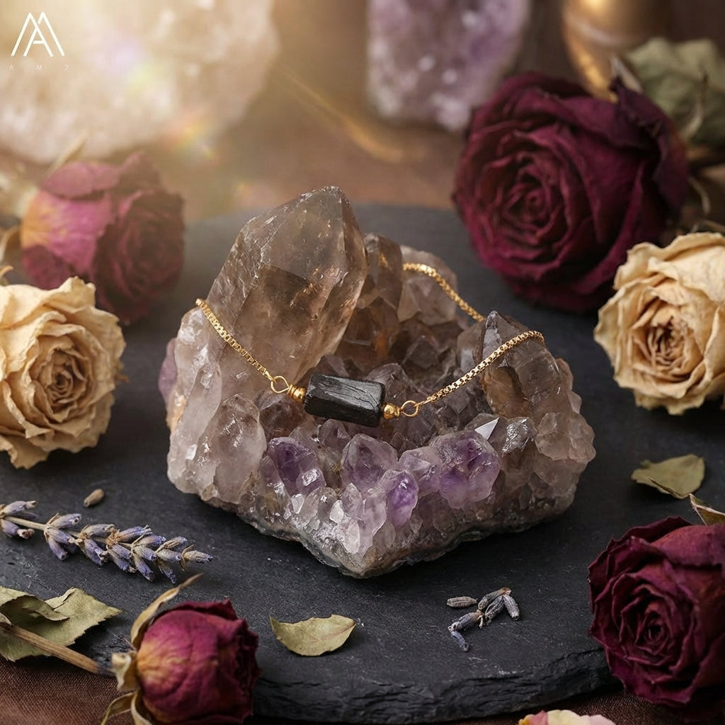 Sacrametal Healing Crystal Bracelet : Minimalist Intention Jewelry