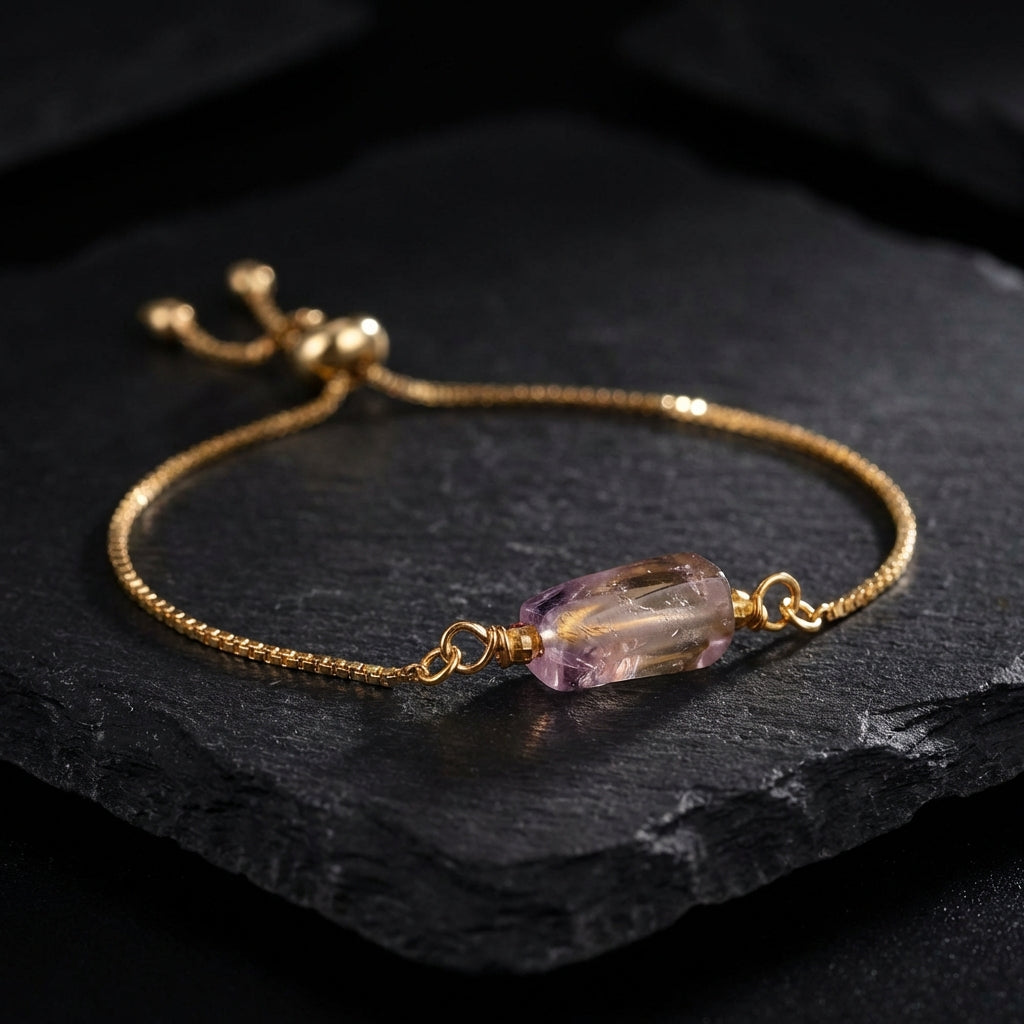 Sacrametal Healing Crystal Bracelet : Minimalist Intention Jewelry