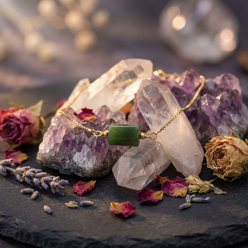 Sacrametal Healing Crystal Bracelet : Minimalist Intention Jewelry