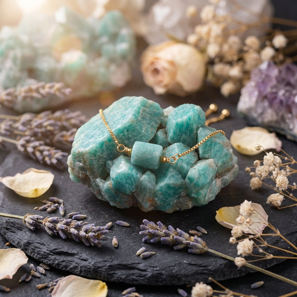 Sacrametal Healing Crystal Bracelet : Minimalist Intention Jewelry