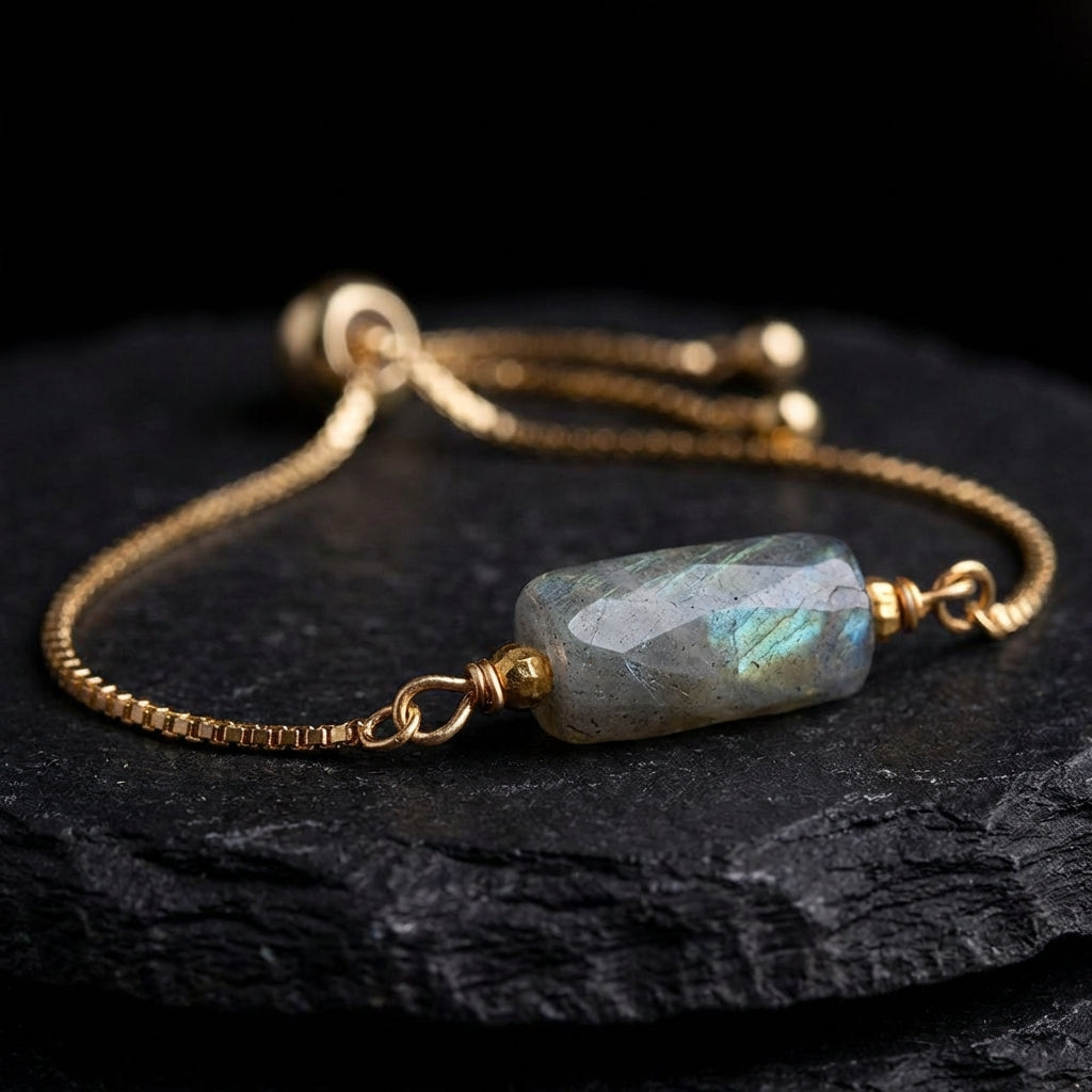 Sacrametal Healing Crystal Bracelet : Minimalist Intention Jewelry