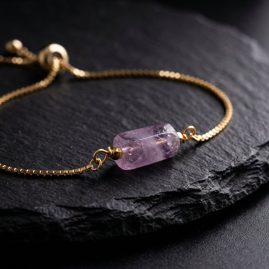 Sacrametal Healing Crystal Bracelet : Minimalist Intention Jewelry