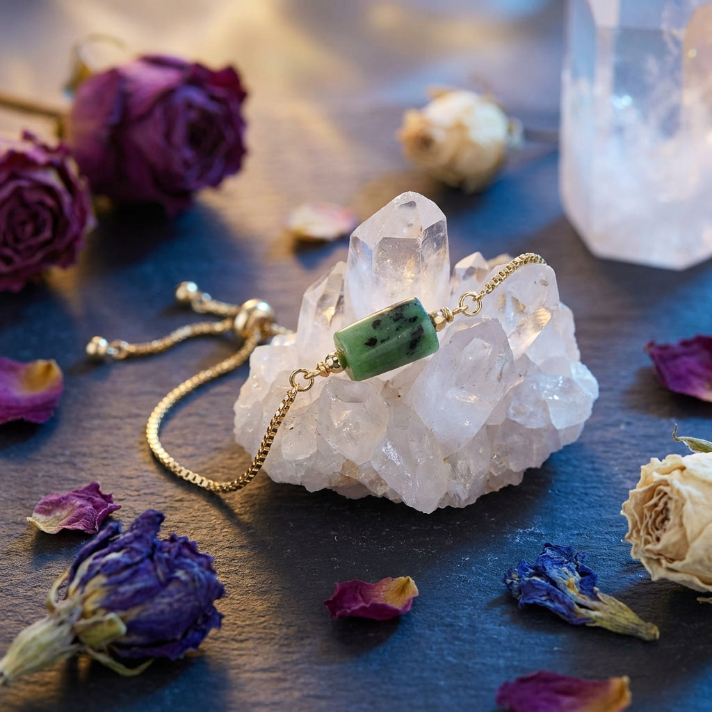 Sacrametal Healing Crystal Bracelet : Minimalist Intention Jewelry