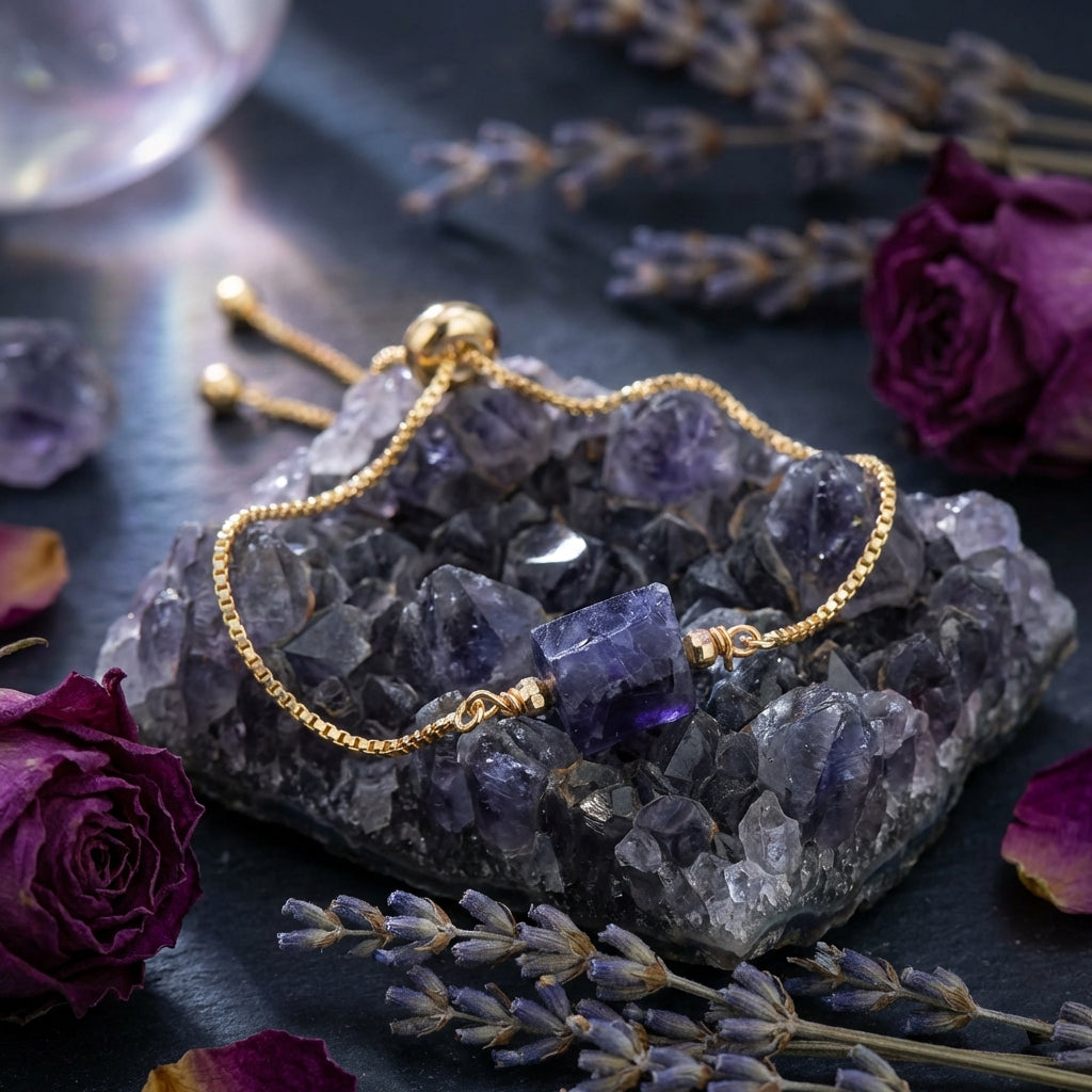 Sacrametal Healing Crystal Bracelet : Minimalist Intention Jewelry