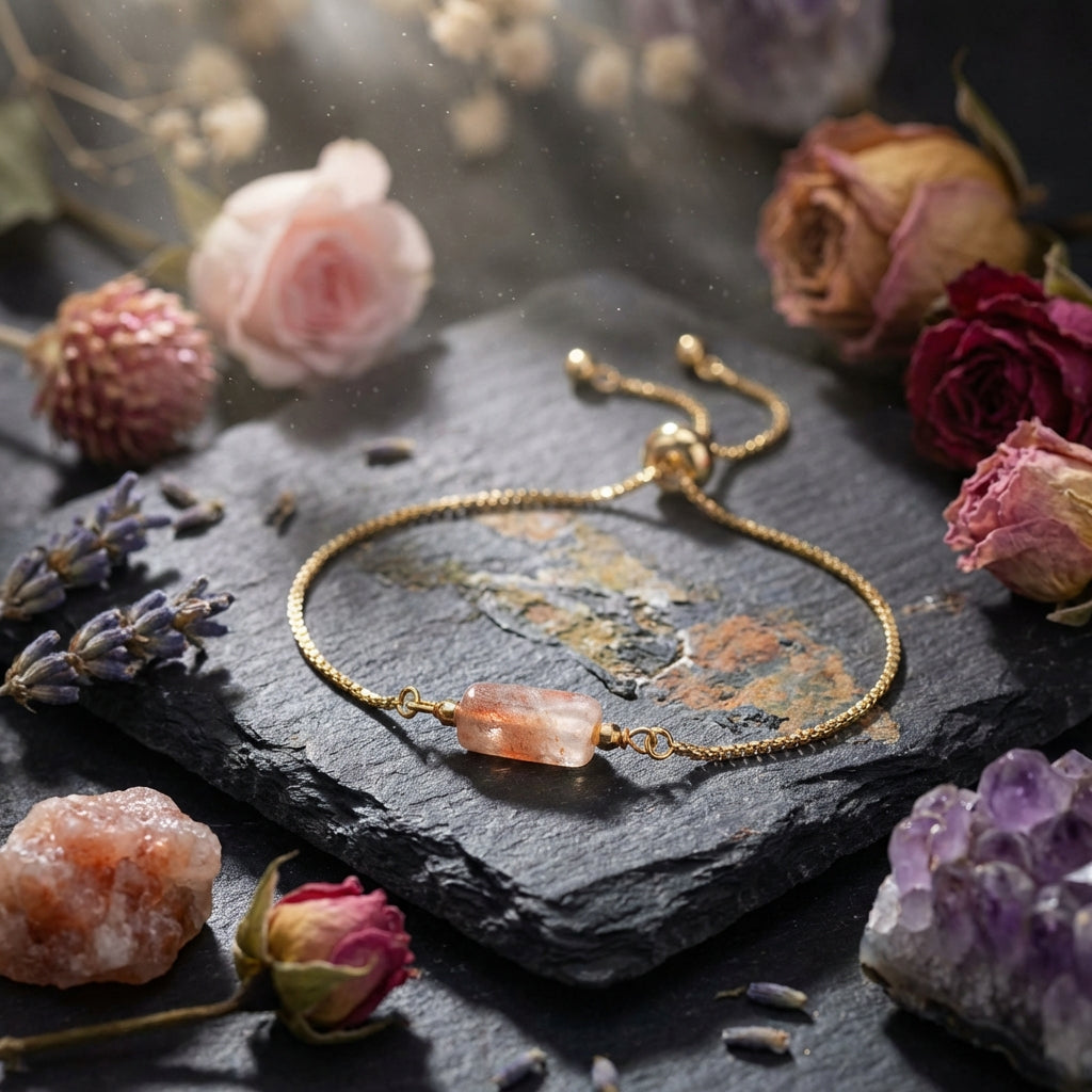 Sacrametal Healing Crystal Bracelet : Minimalist Intention Jewelry