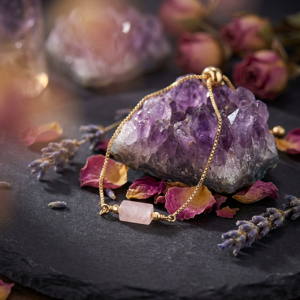 Sacrametal Healing Crystal Bracelet : Minimalist Intention Jewelry