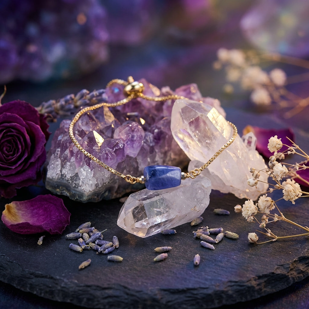 Sacrametal Healing Crystal Bracelet : Minimalist Intention Jewelry