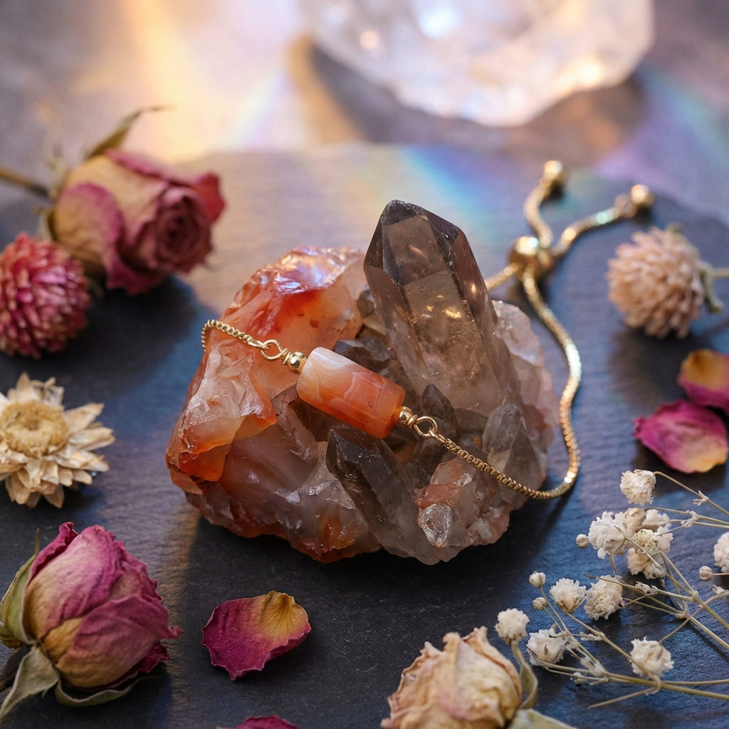 Sacrametal Healing Crystal Bracelet : Minimalist Intention Jewelry