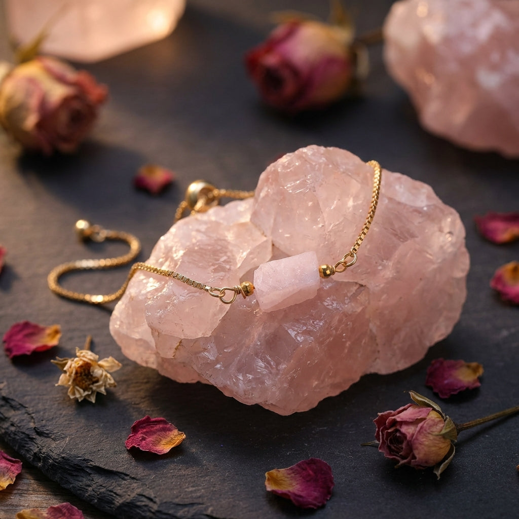 Sacrametal Healing Crystal Bracelet : Minimalist Intention Jewelry