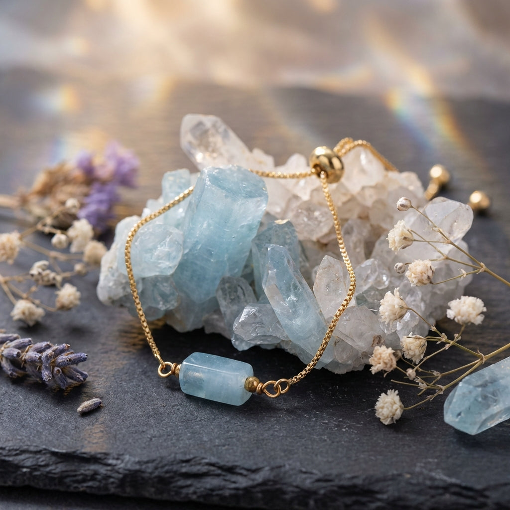 Sacrametal Healing Crystal Bracelet : Minimalist Intention Jewelry