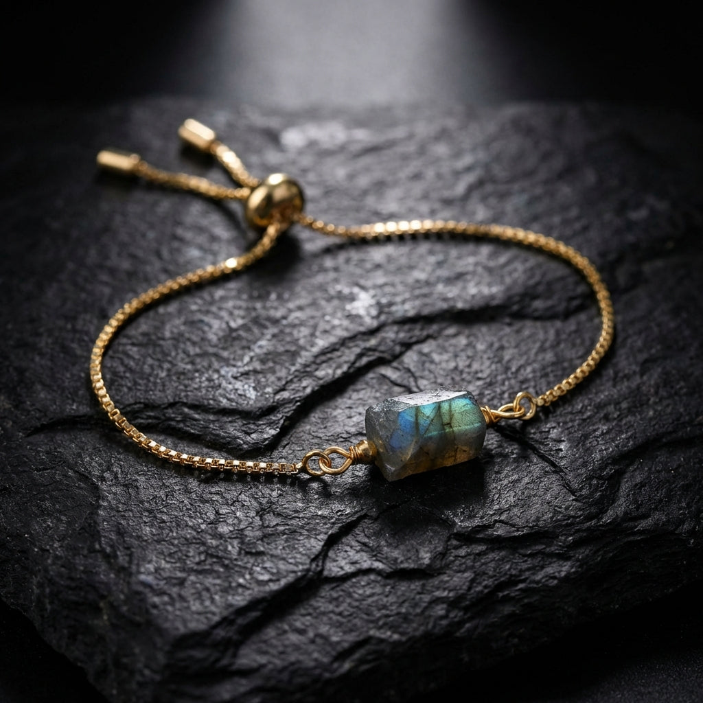 Sacrametal Healing Crystal Bracelet : Minimalist Intention Jewelry