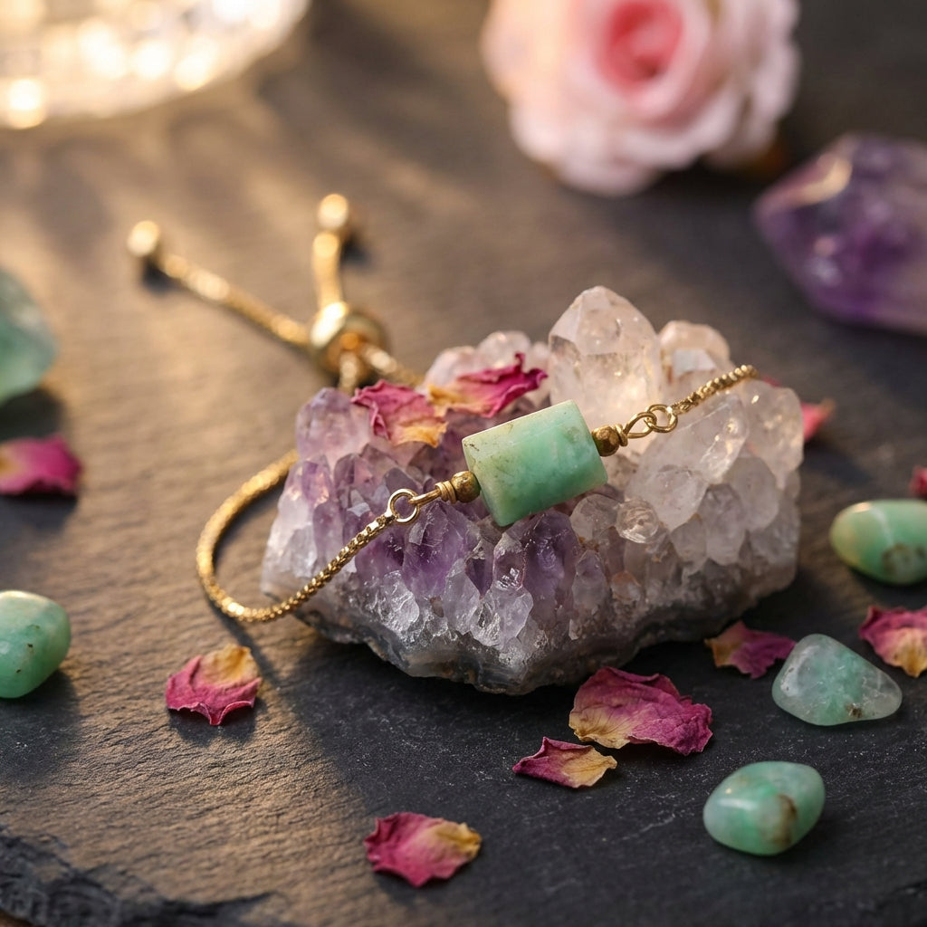 Sacrametal Healing Crystal Bracelet : Minimalist Intention Jewelry