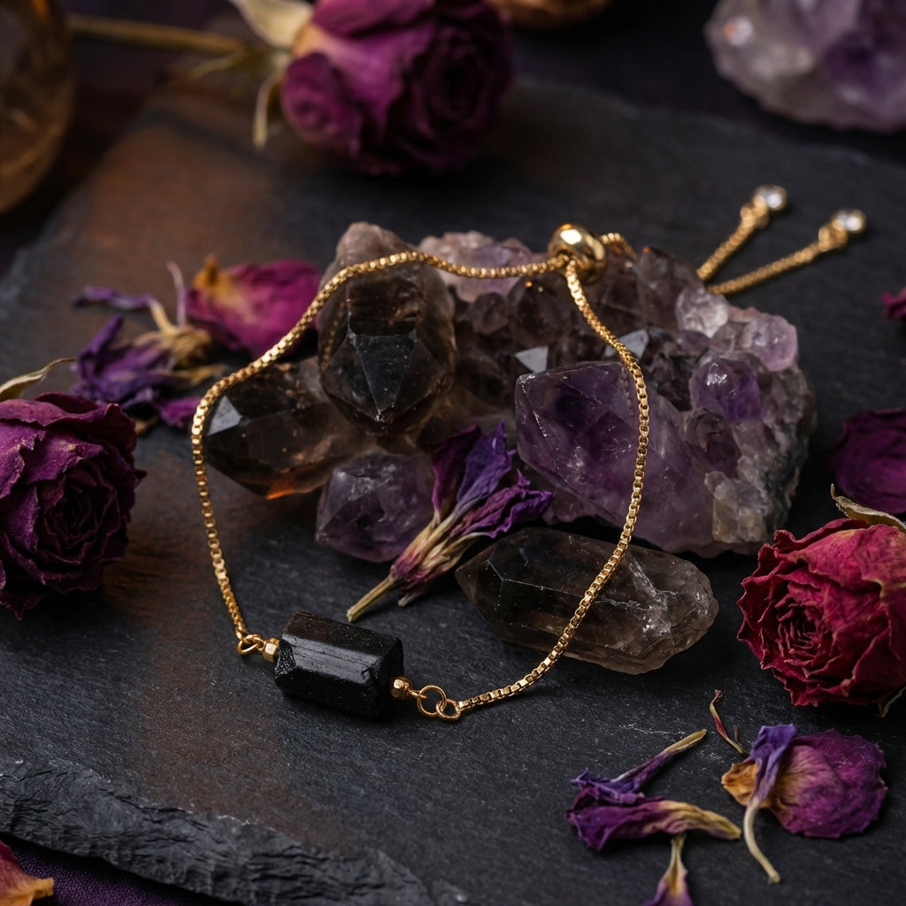 Sacrametal Healing Crystal Bracelet : Minimalist Intention Jewelry