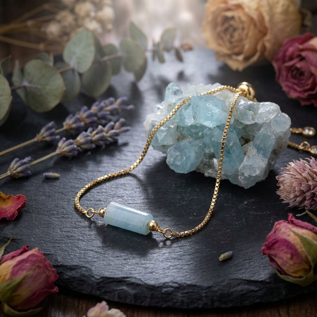 Sacrametal Healing Crystal Bracelet : Minimalist Intention Jewelry