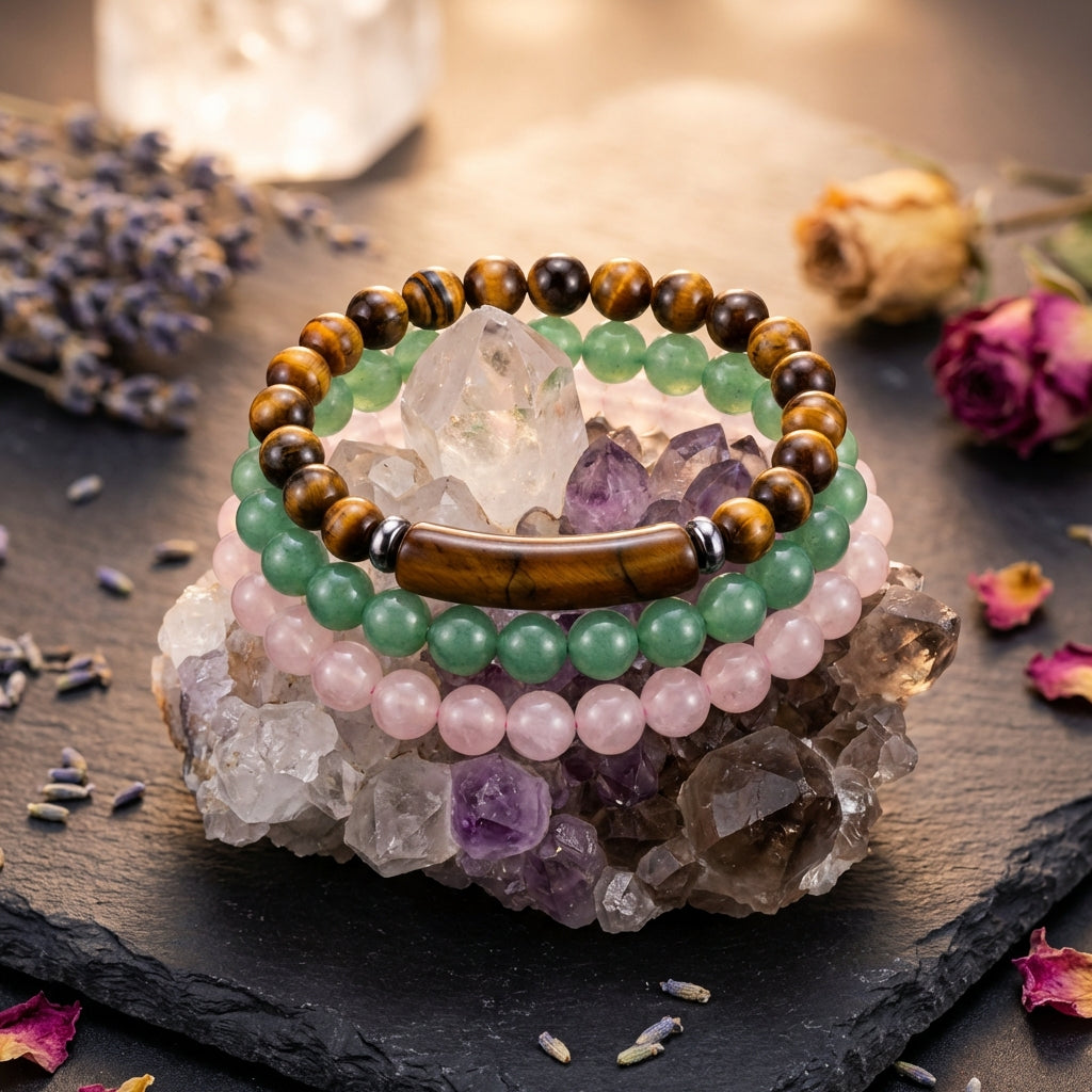 Healing Crystal Stone Fragments Bracelet: Intention, Grounding, Quiet Strength