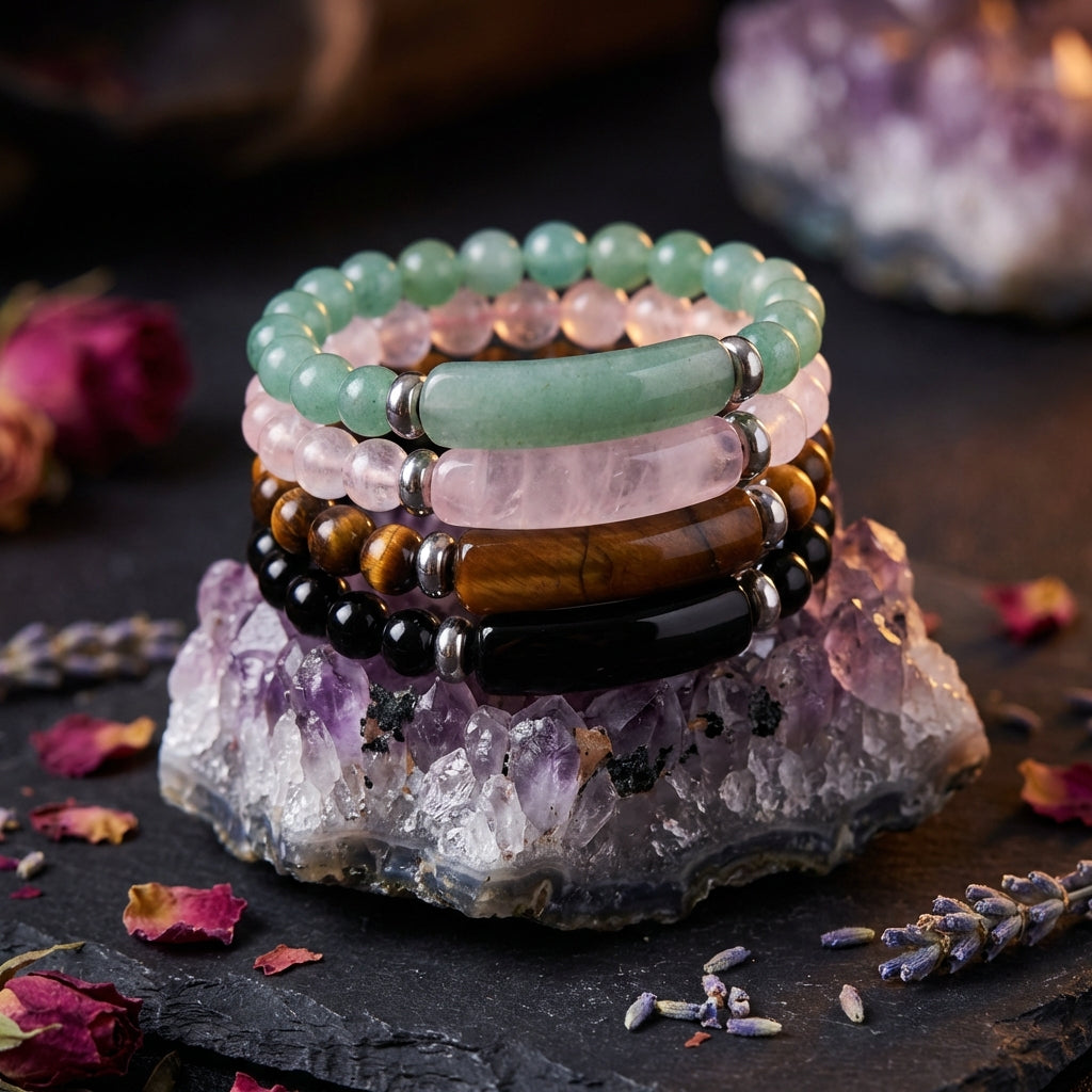 Healing Crystal Stone Fragments Bracelet: Intention, Grounding, Quiet Strength