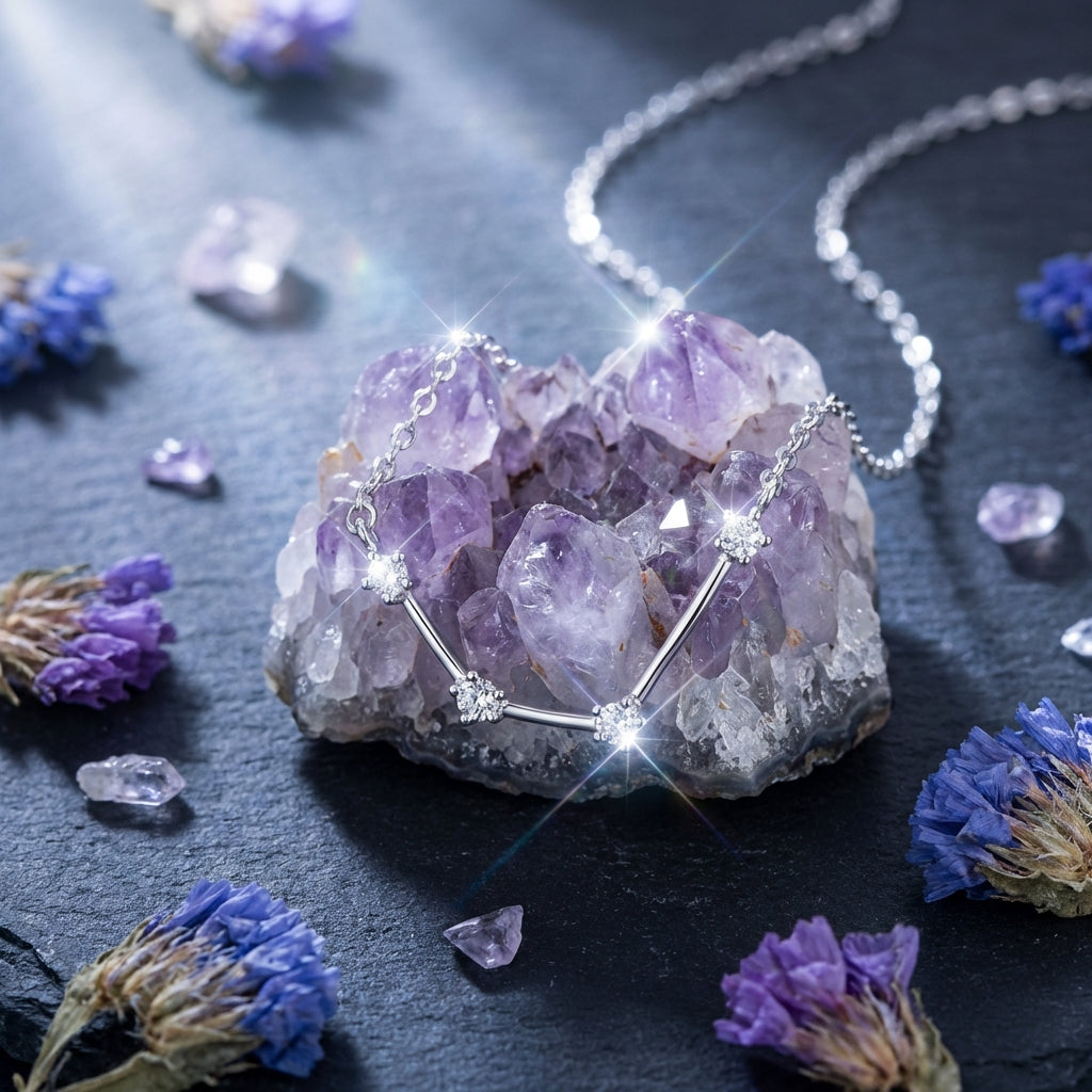 Zodiac Sign Constellation Pendant Necklace | S925 Sterling Silver