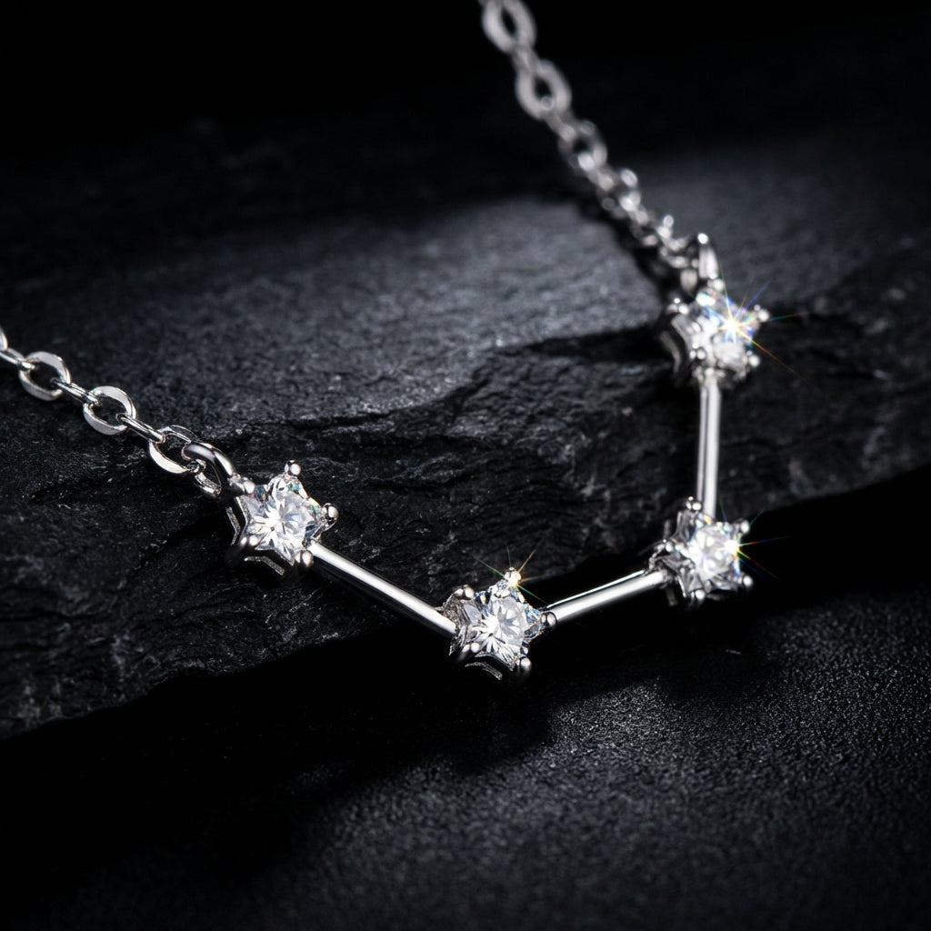 Zodiac Sign Constellation Pendant Necklace | S925 Sterling Silver