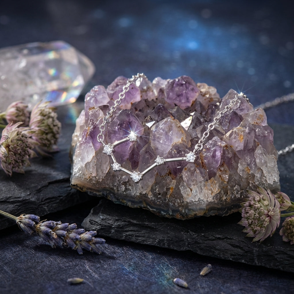 Zodiac Sign Constellation Pendant Necklace | S925 Sterling Silver