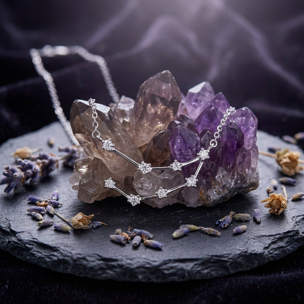 Zodiac Sign Constellation Pendant Necklace | S925 Sterling Silver