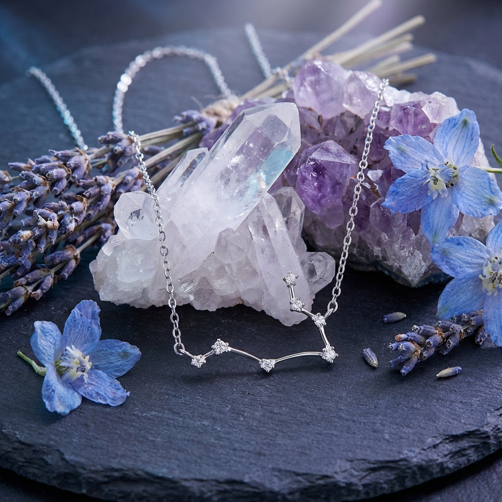 Zodiac Sign Constellation Pendant Necklace | S925 Sterling Silver