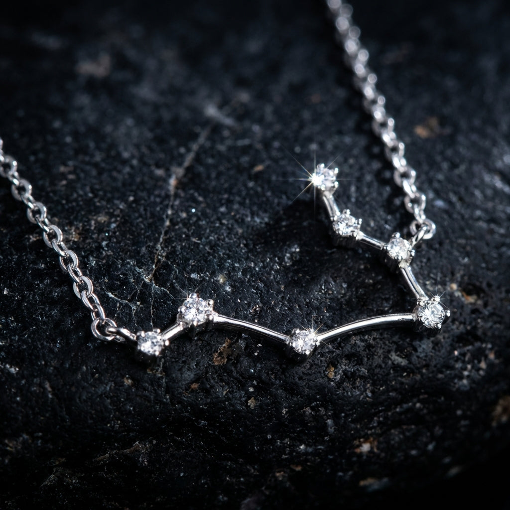 Zodiac Sign Constellation Pendant Necklace | S925 Sterling Silver