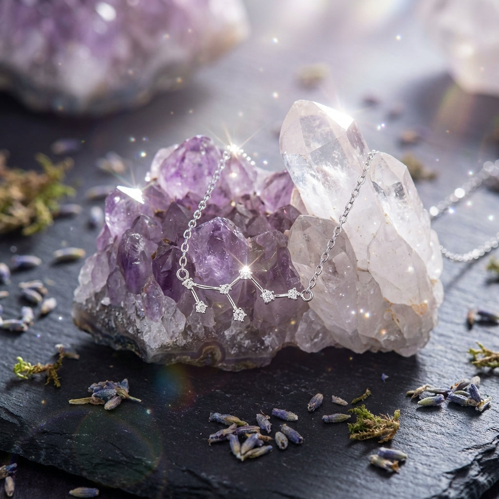 Zodiac Sign Constellation Pendant Necklace | S925 Sterling Silver