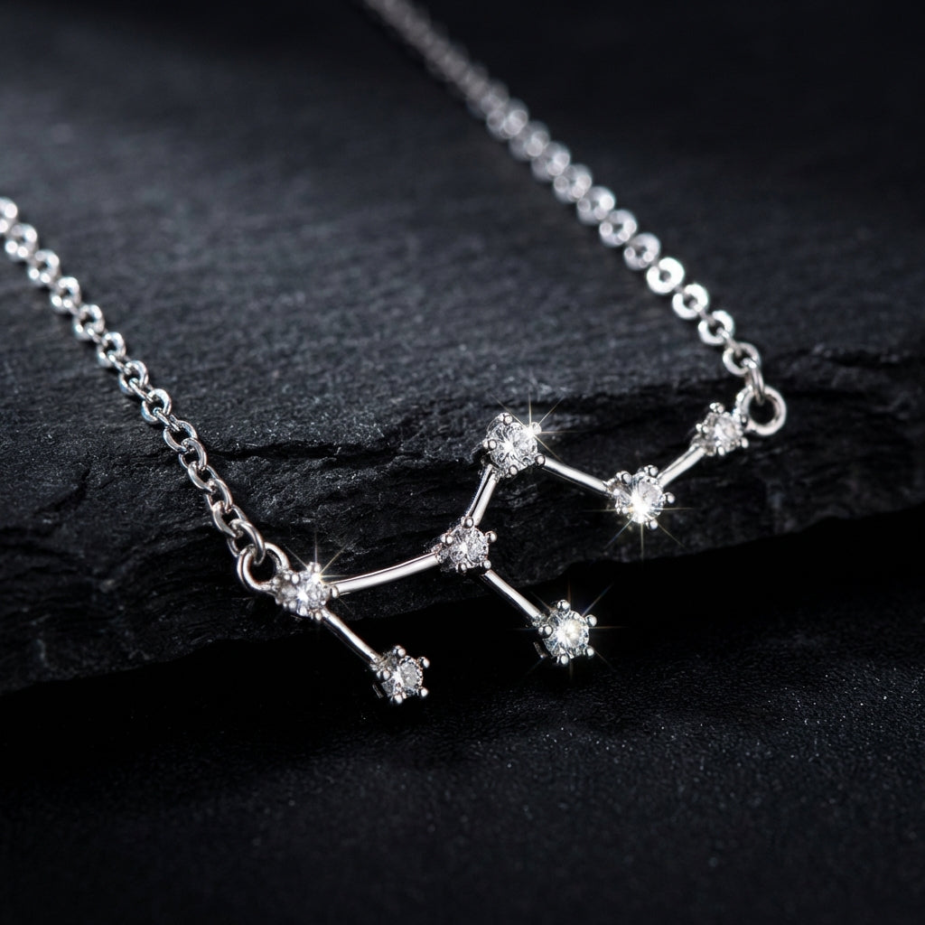 Zodiac Sign Constellation Pendant Necklace | S925 Sterling Silver