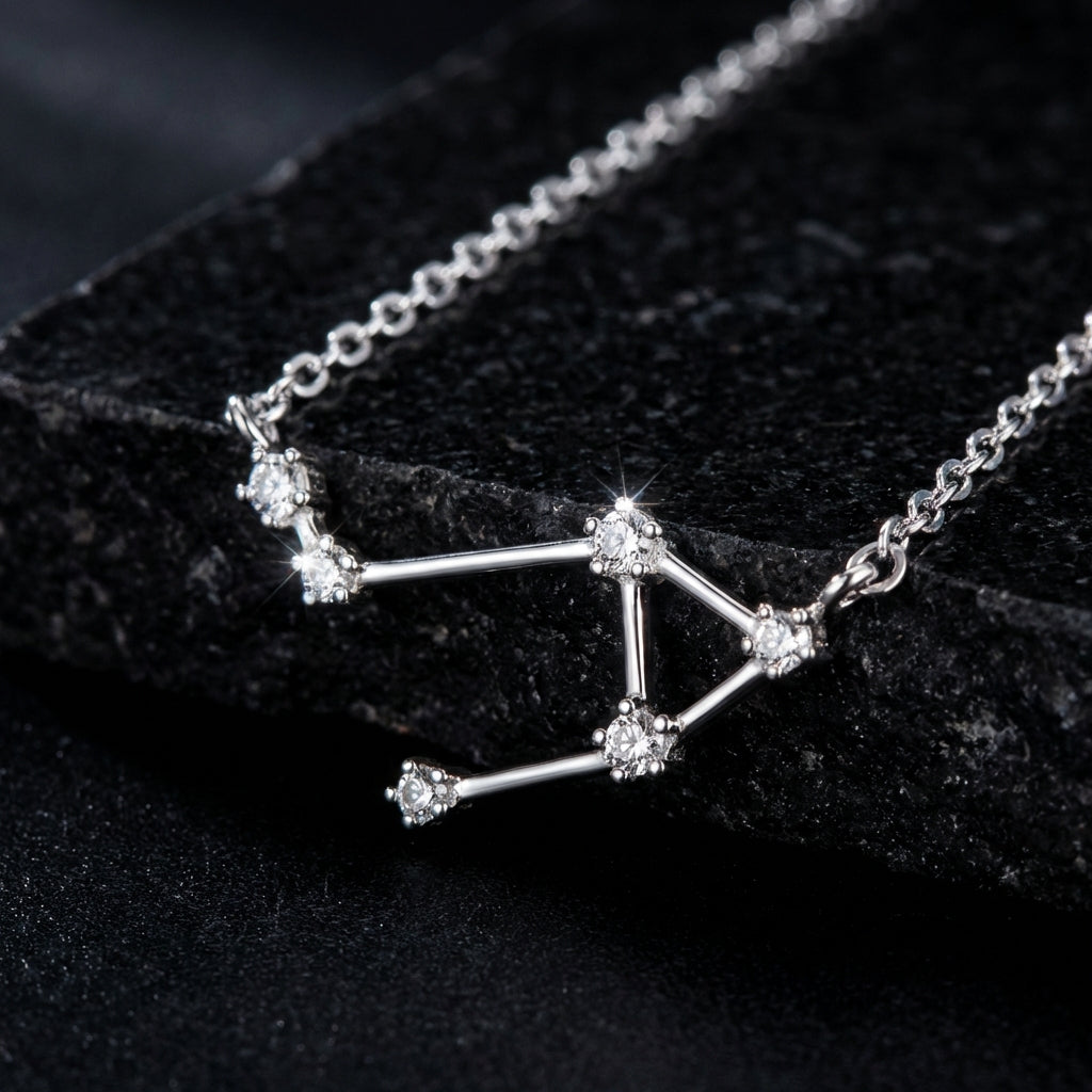 Zodiac Sign Constellation Pendant Necklace | S925 Sterling Silver