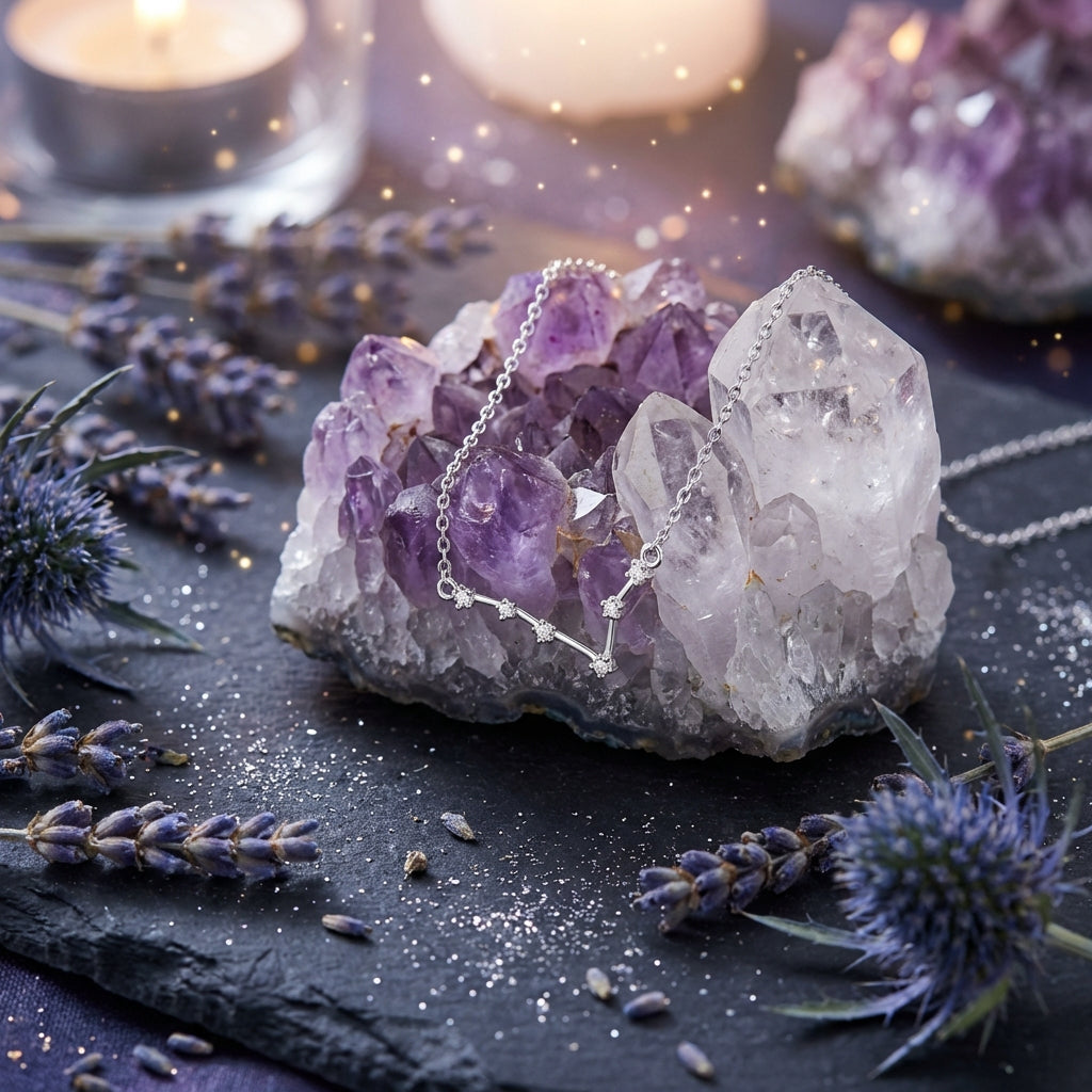 Zodiac Sign Constellation Pendant Necklace | S925 Sterling Silver