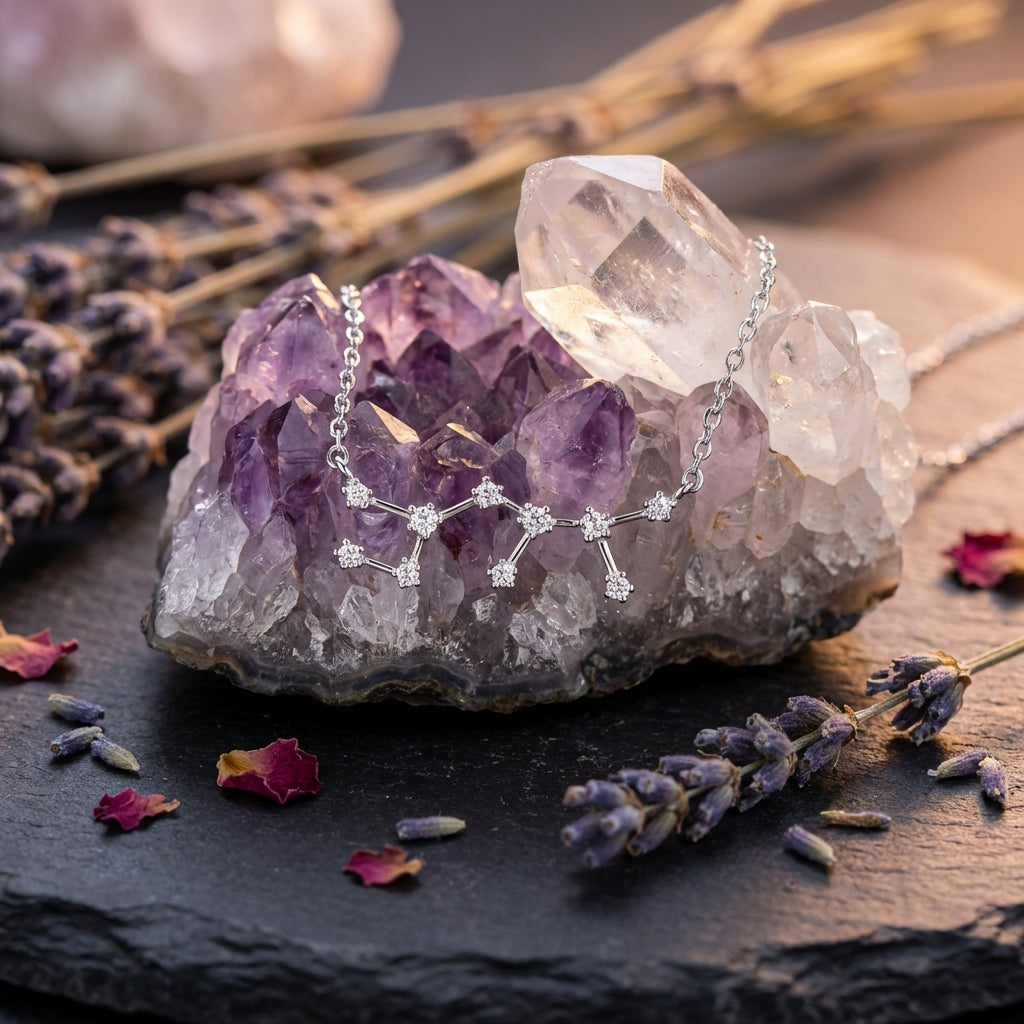 Zodiac Sign Constellation Pendant Necklace | S925 Sterling Silver