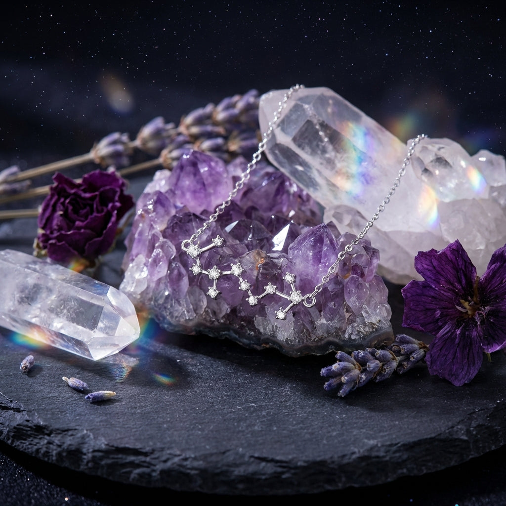 Zodiac Sign Constellation Pendant Necklace | S925 Sterling Silver