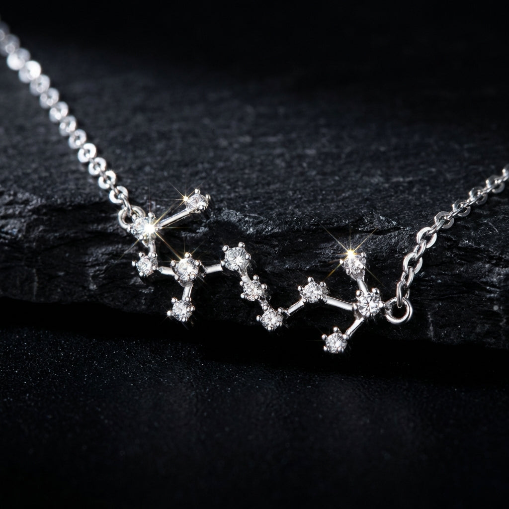 Zodiac Sign Constellation Pendant Necklace | S925 Sterling Silver