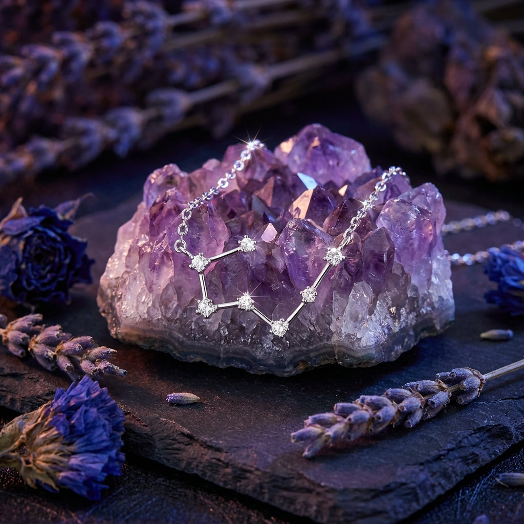 Zodiac Sign Constellation Pendant Necklace | S925 Sterling Silver