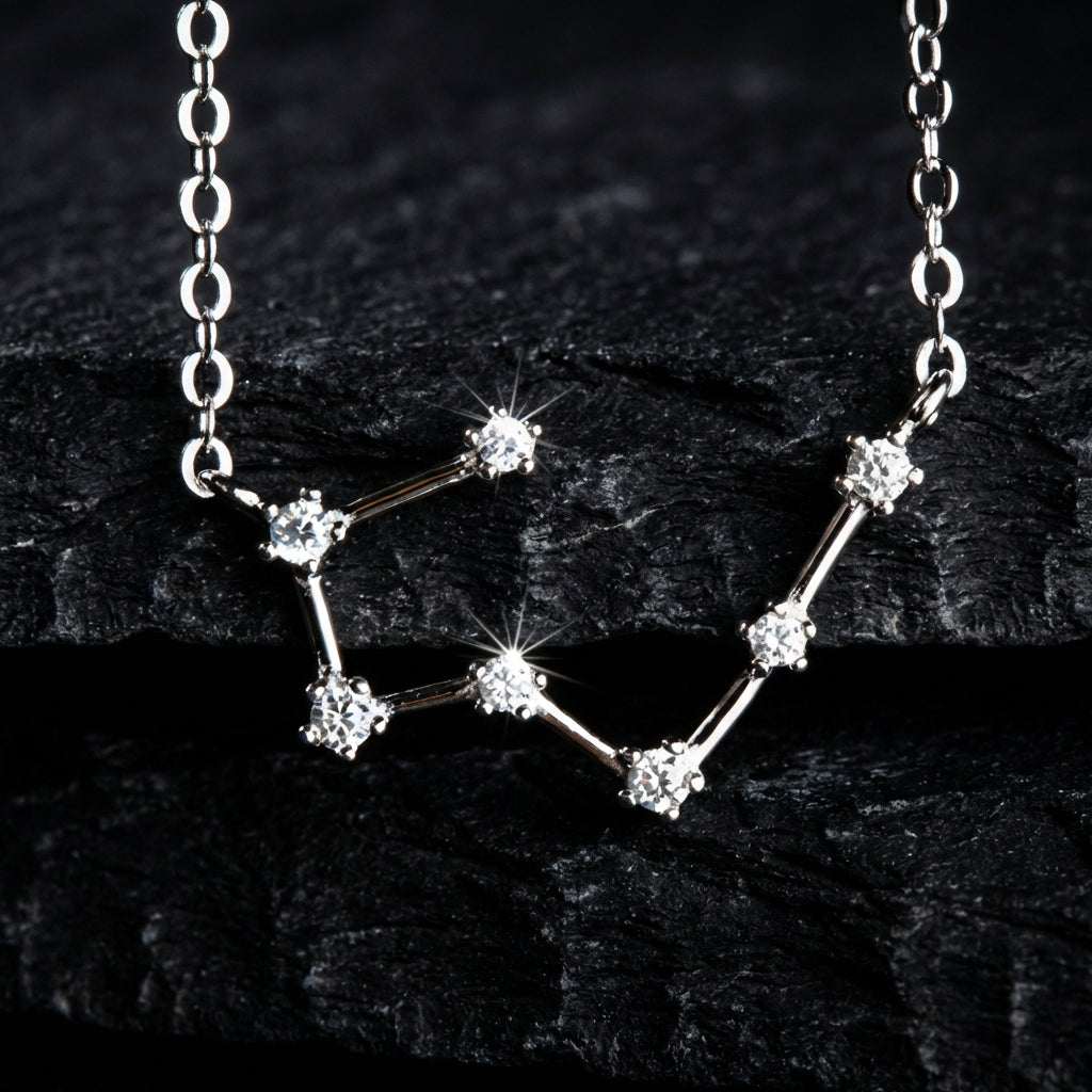 Zodiac Sign Constellation Pendant Necklace | S925 Sterling Silver