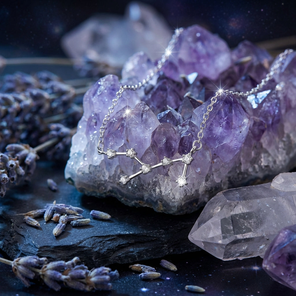 Zodiac Sign Constellation Pendant Necklace | S925 Sterling Silver