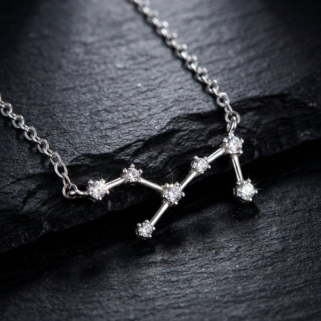 Zodiac Sign Constellation Pendant Necklace | S925 Sterling Silver