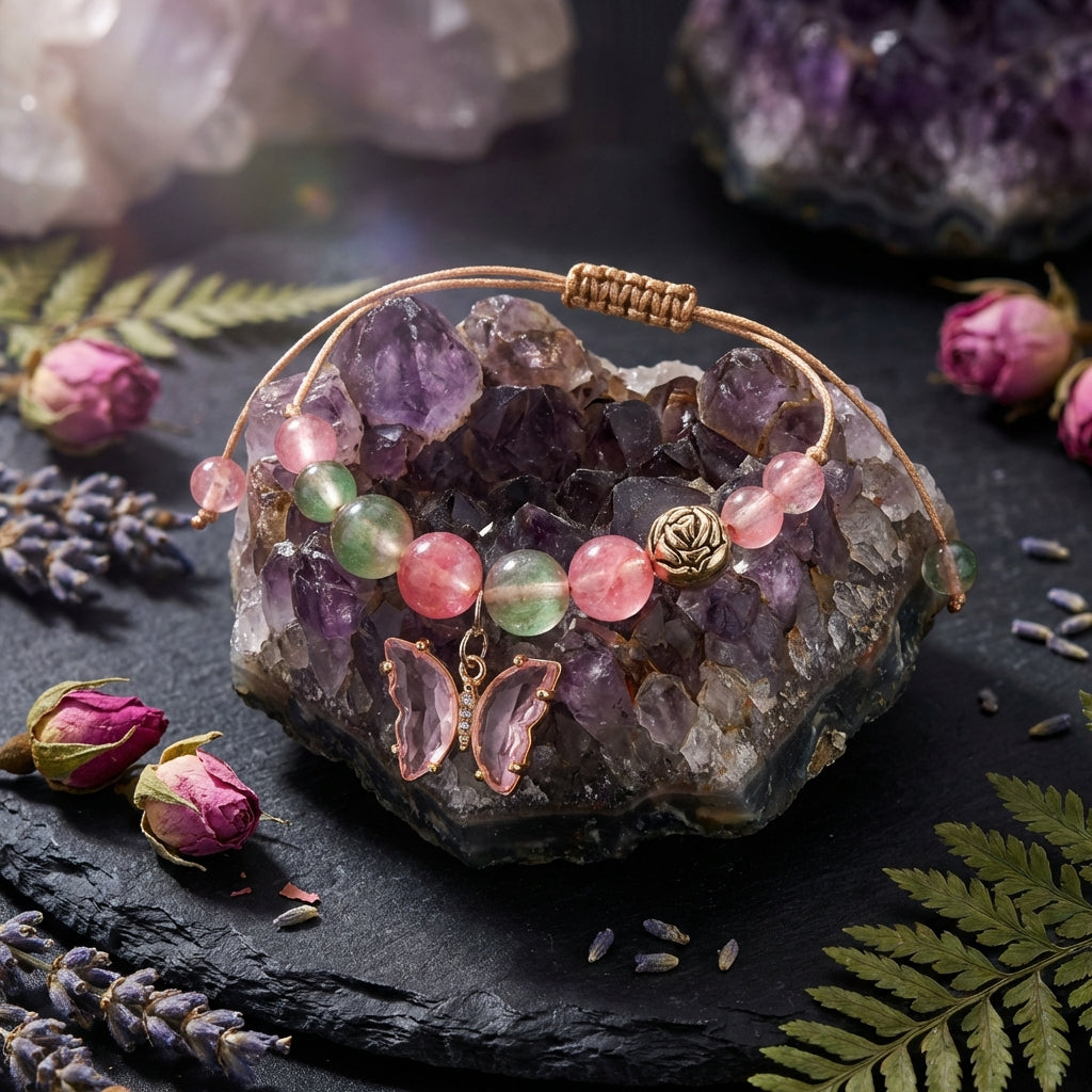 Healing Crystal Beaded Bracelet | Grounding & Strength